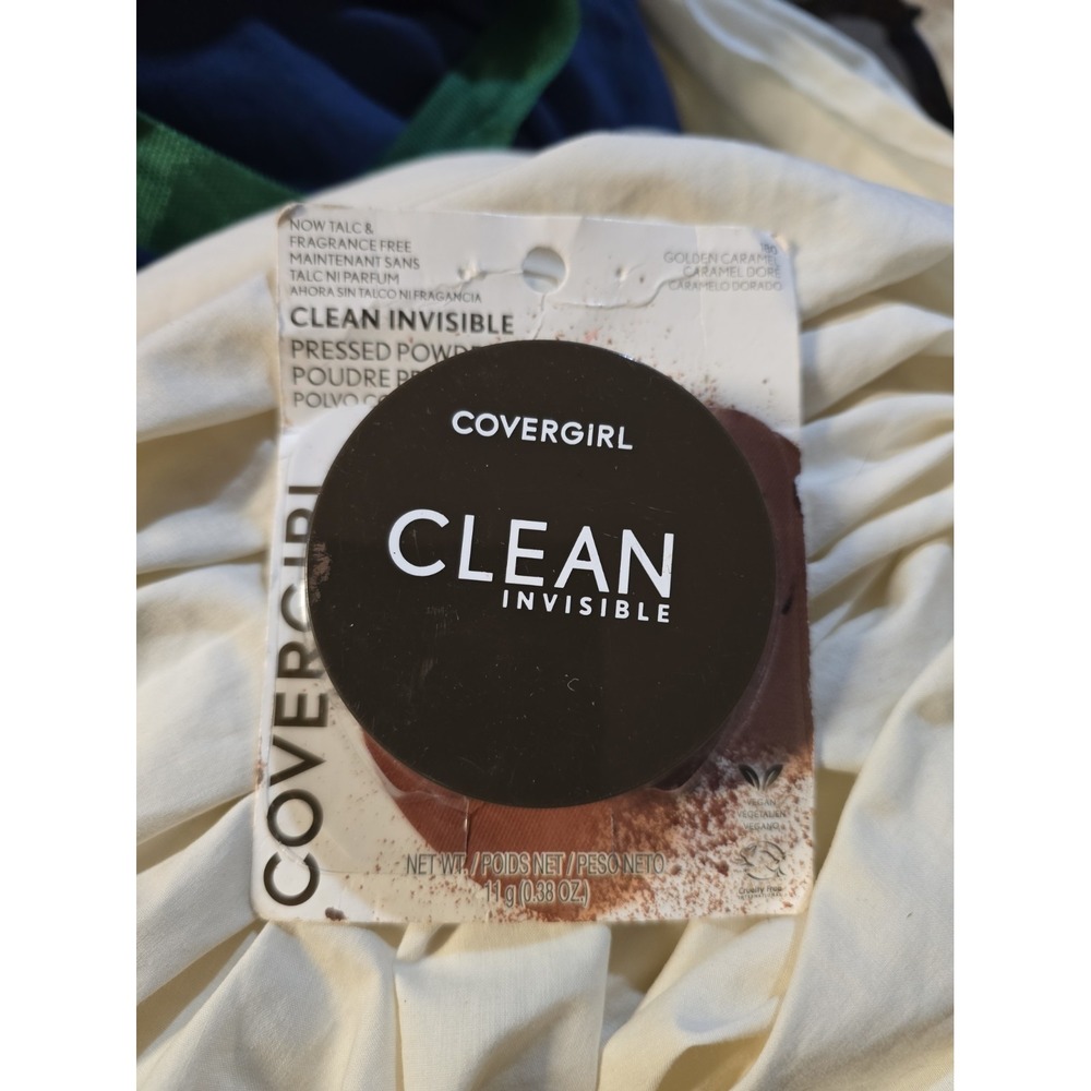 Covergirl Clean Invisible Press Powder 180 Golden Caramel Talc & Fragrance Free